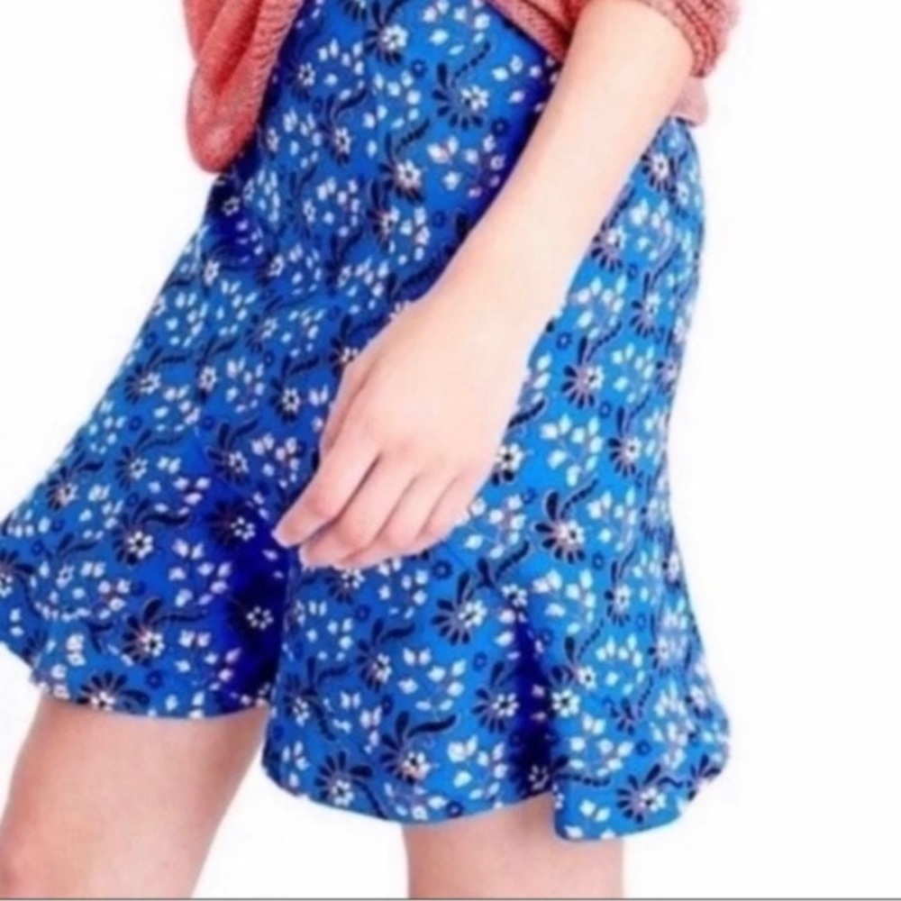 NWT J. Crew Flouncy Floral Ruffle Tiered Mini Skirt